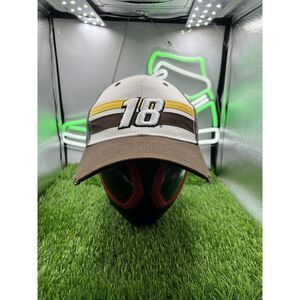 Kyle Busch M&Ms Racing Nascar Cap Strap Back Yellow‎ Gray Mesh Trucker Hat